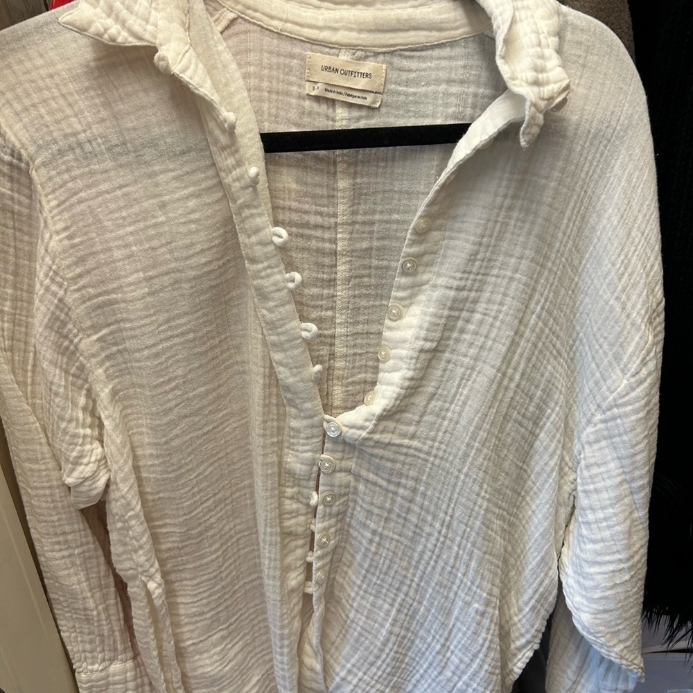 Urban Outfitters White Button-Up Shirt